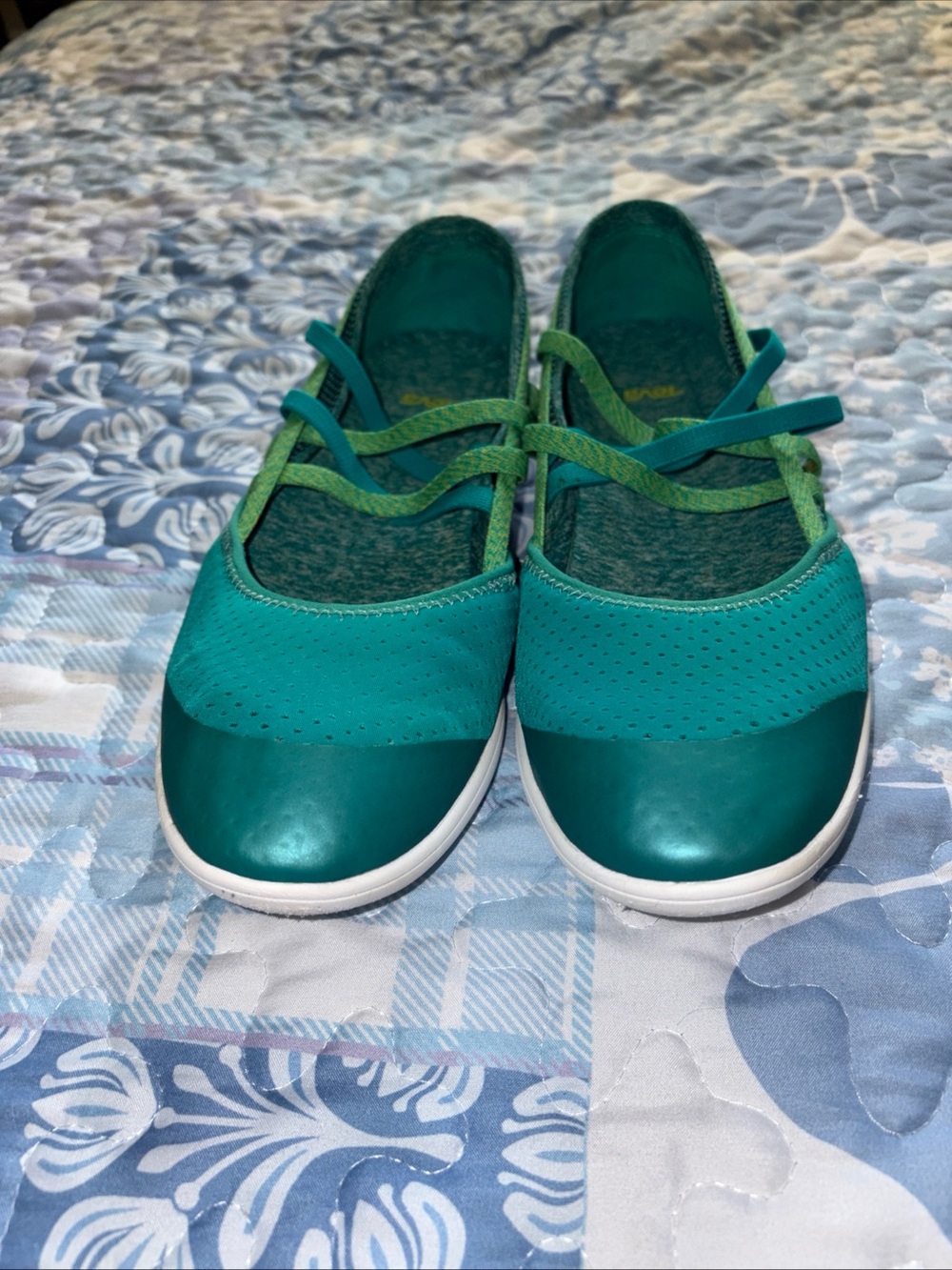 Teva Women's Teal Slip-On Mary Jane Flats